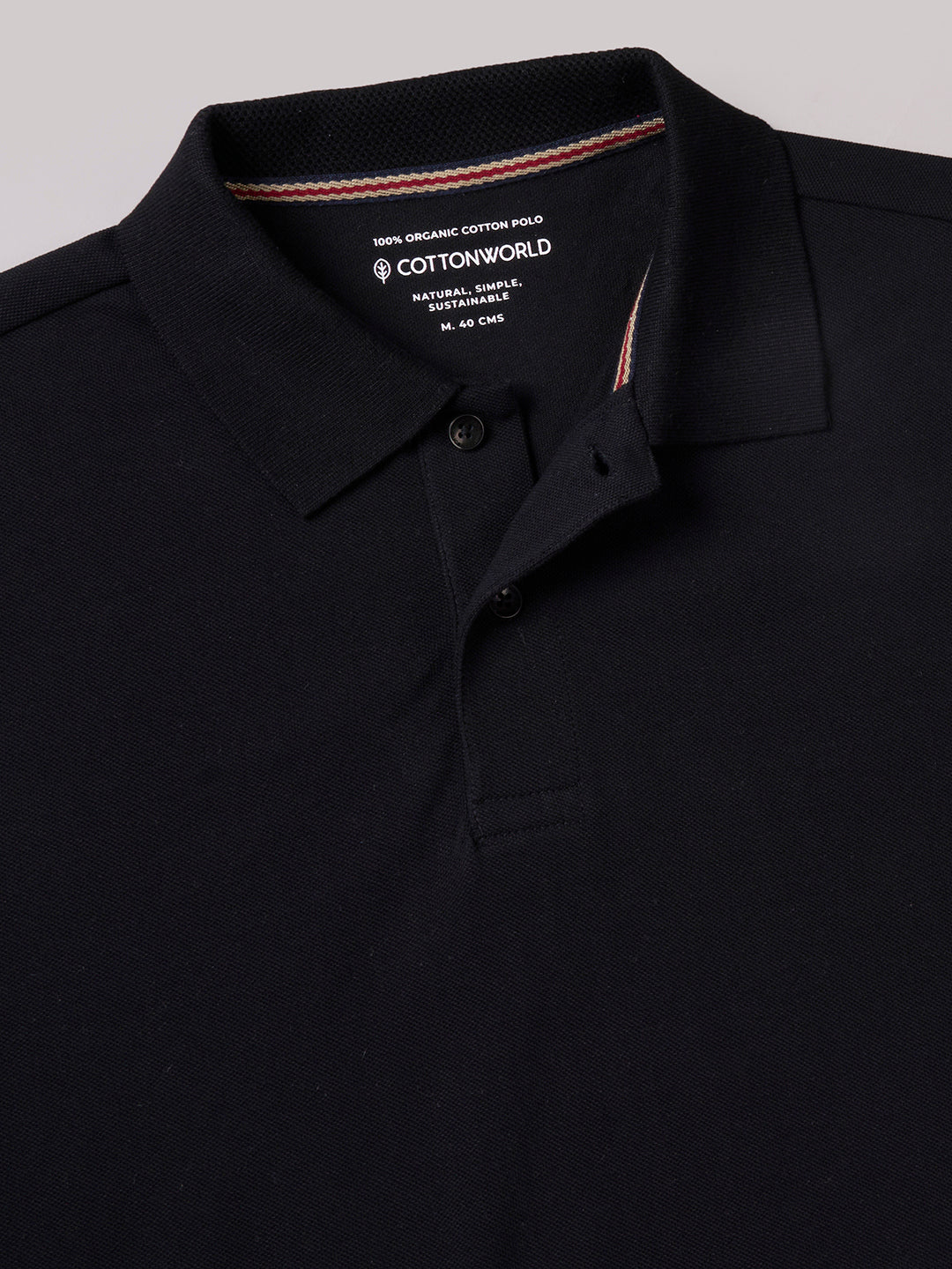 Men's Black 100% Organic Cotton Regular Fit Tshirt