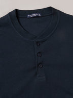 Men's Navy Cotton Elastane Regular Fit Tshirt