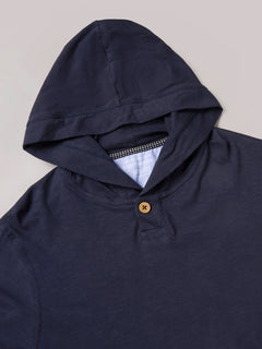 Men’s Organic Cotton Regular Fit Hooded T-Shirt Navy