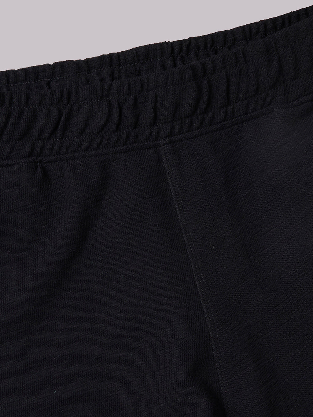 Men's Black 100% Organic Cotton Regular Fit Knit Shorts