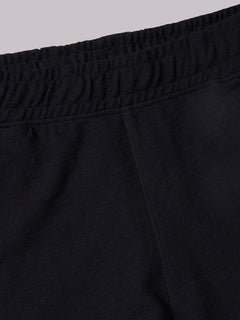 Men's 100% Organic Cotton Regular Fit Knit Shorts Black