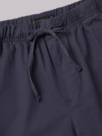 Men's Navy Cotton Lycra Regular Fit Pant