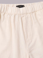 Men's Offwhite 100% Cotton Loose Fit Pant