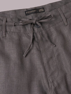 Men's 100% Linen Regular Fit Shorts Slate