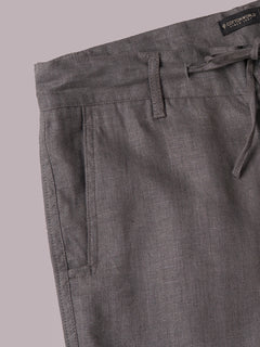 Men's 100% Linen Regular Fit Shorts Slate