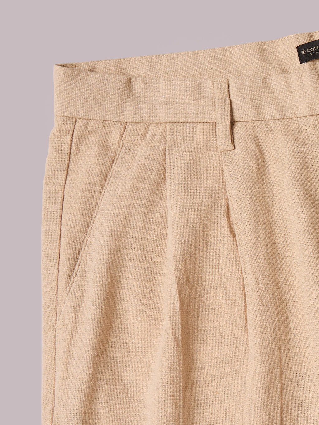 Men's Khaki 100% Cotton Loose Fit Pant