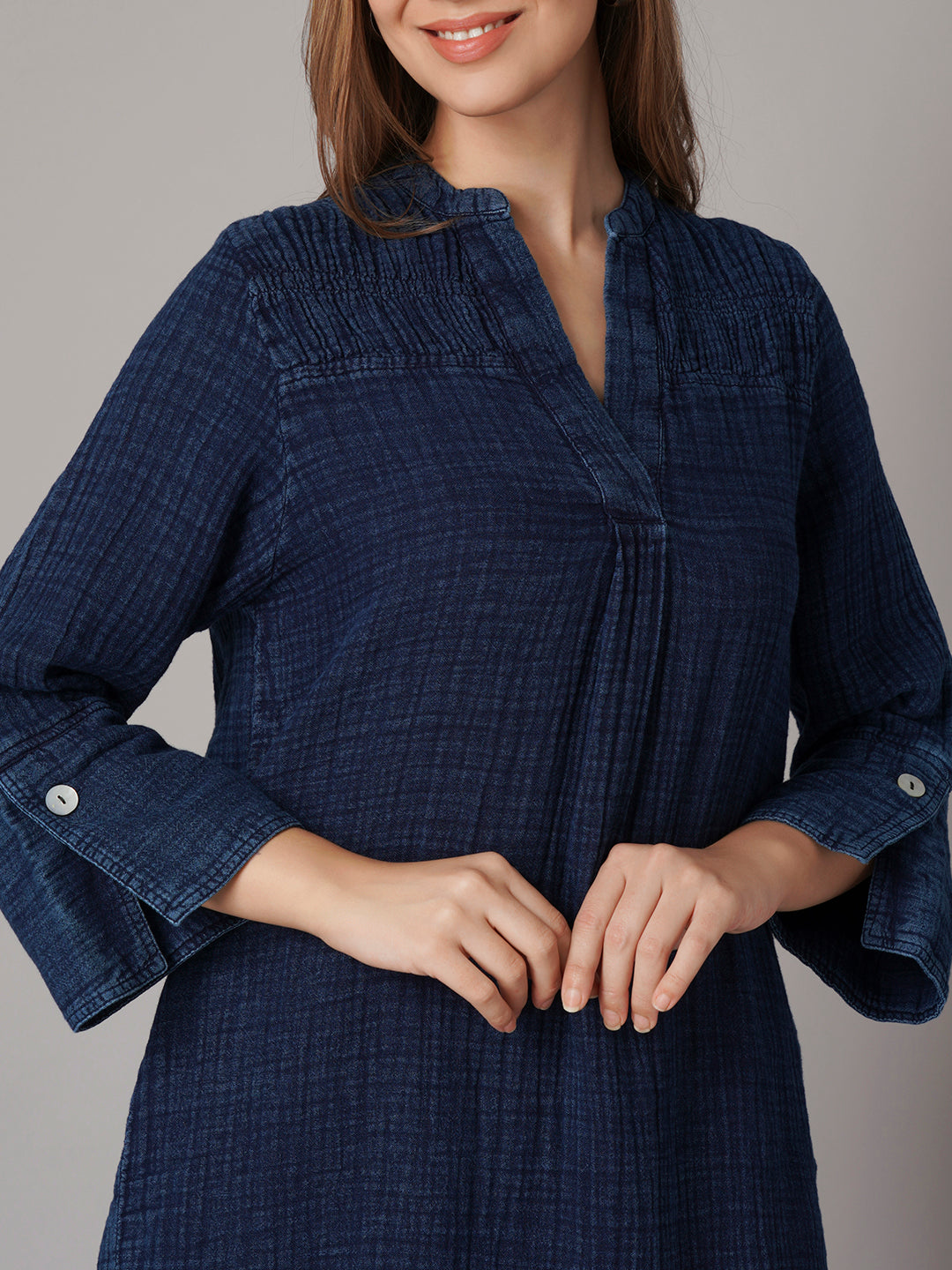 Women's Denim 100% Cotton Regular Fit Blouse