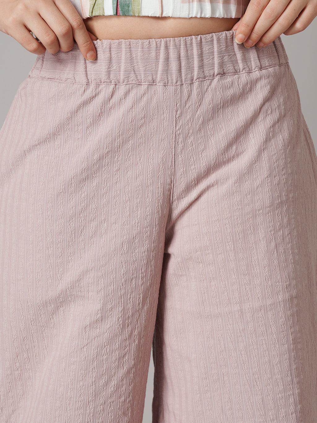 Women's Cotton Lycra Regular Fit Culotte Rose