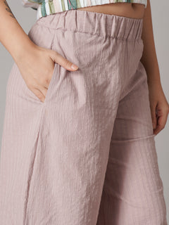 Women's Cotton Lycra Regular Fit Culotte Rose