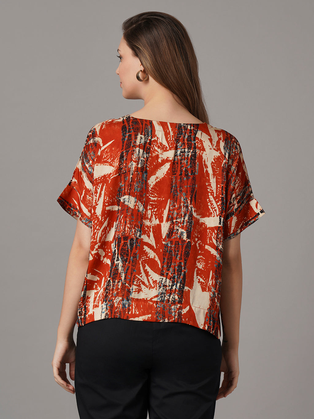 Women's Modal Viscose Relax Fit Blouse Red