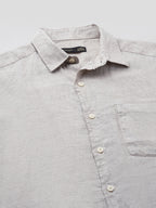 Men's Natural 100% Linen Regular Fit Shirt
