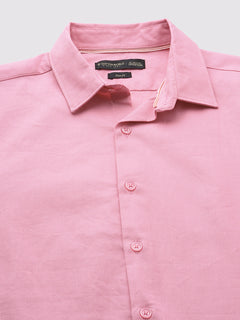 Men's 100% Cotton Slim Fit Shirt Pink