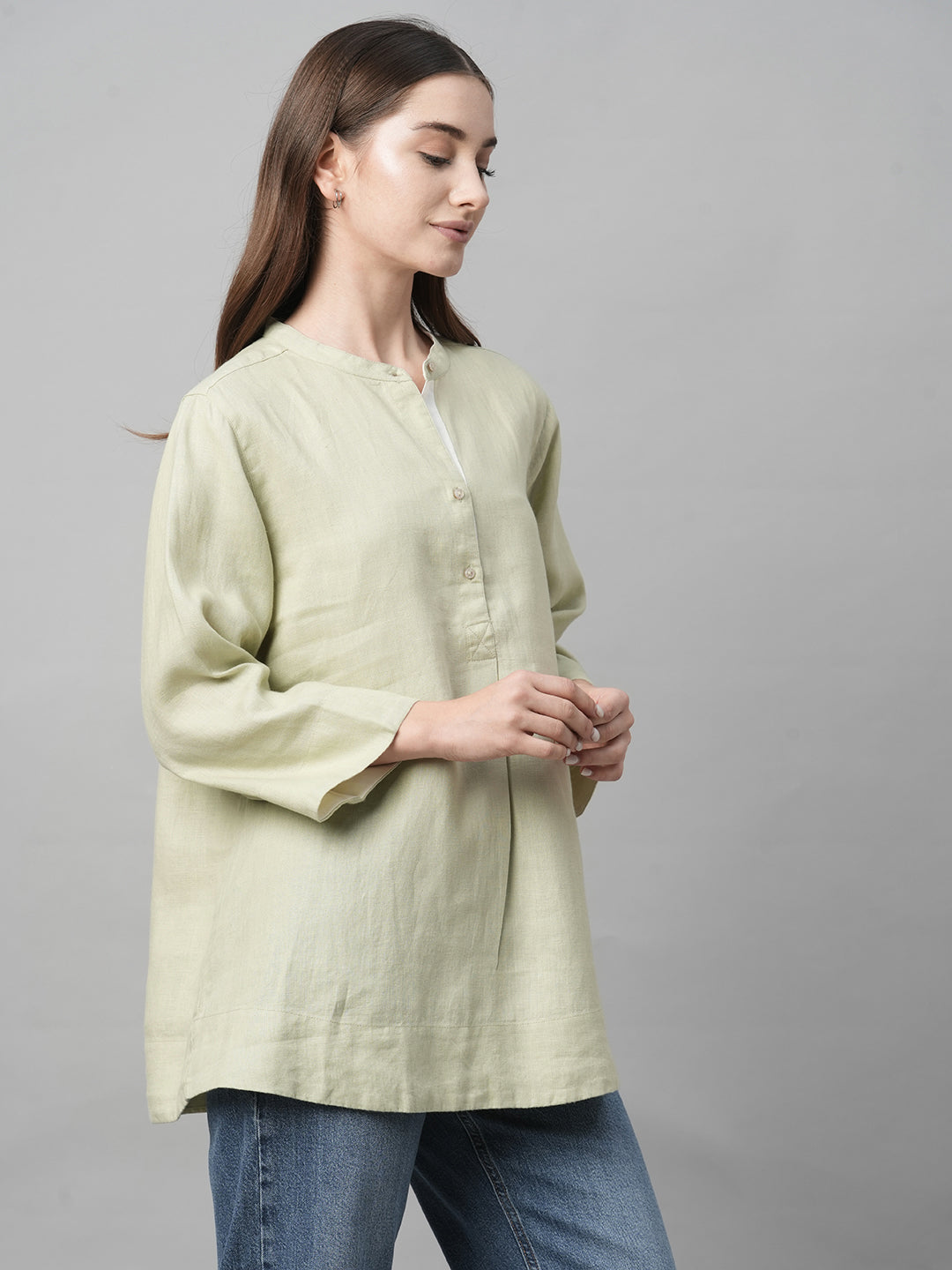 Women's Sage Linen Regular Fit Blouse