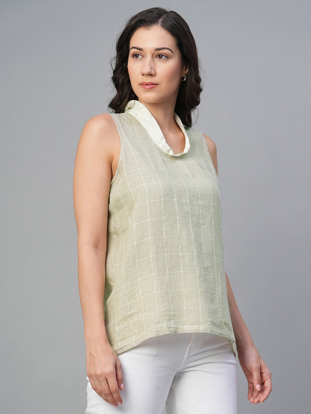Women's Natural 100% Linen Regular Fit Blouse
