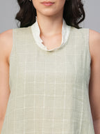 Women's Natural 100% Linen Regular Fit Blouse