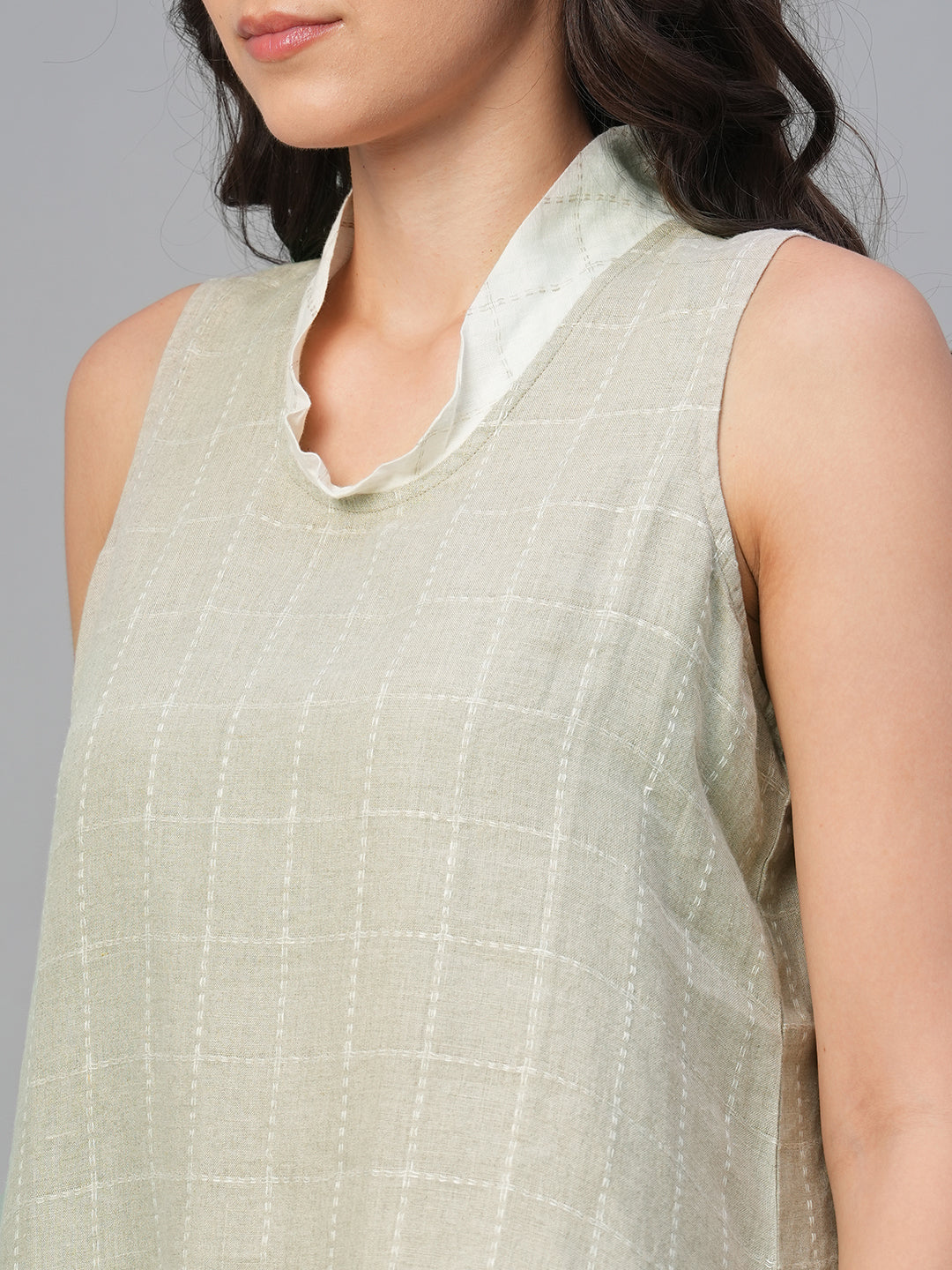 Women's Natural 100% Linen Regular Fit Blouse