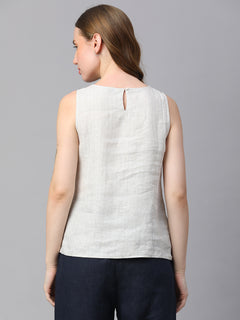 Women's Natural Linen Regular Fit Blouse
