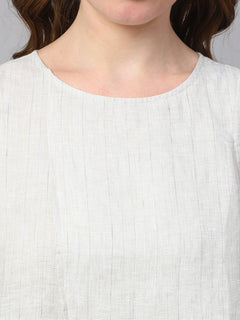 Women's Natural Linen Regular Fit Blouse