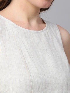 Women's Natural Linen Regular Fit Blouse