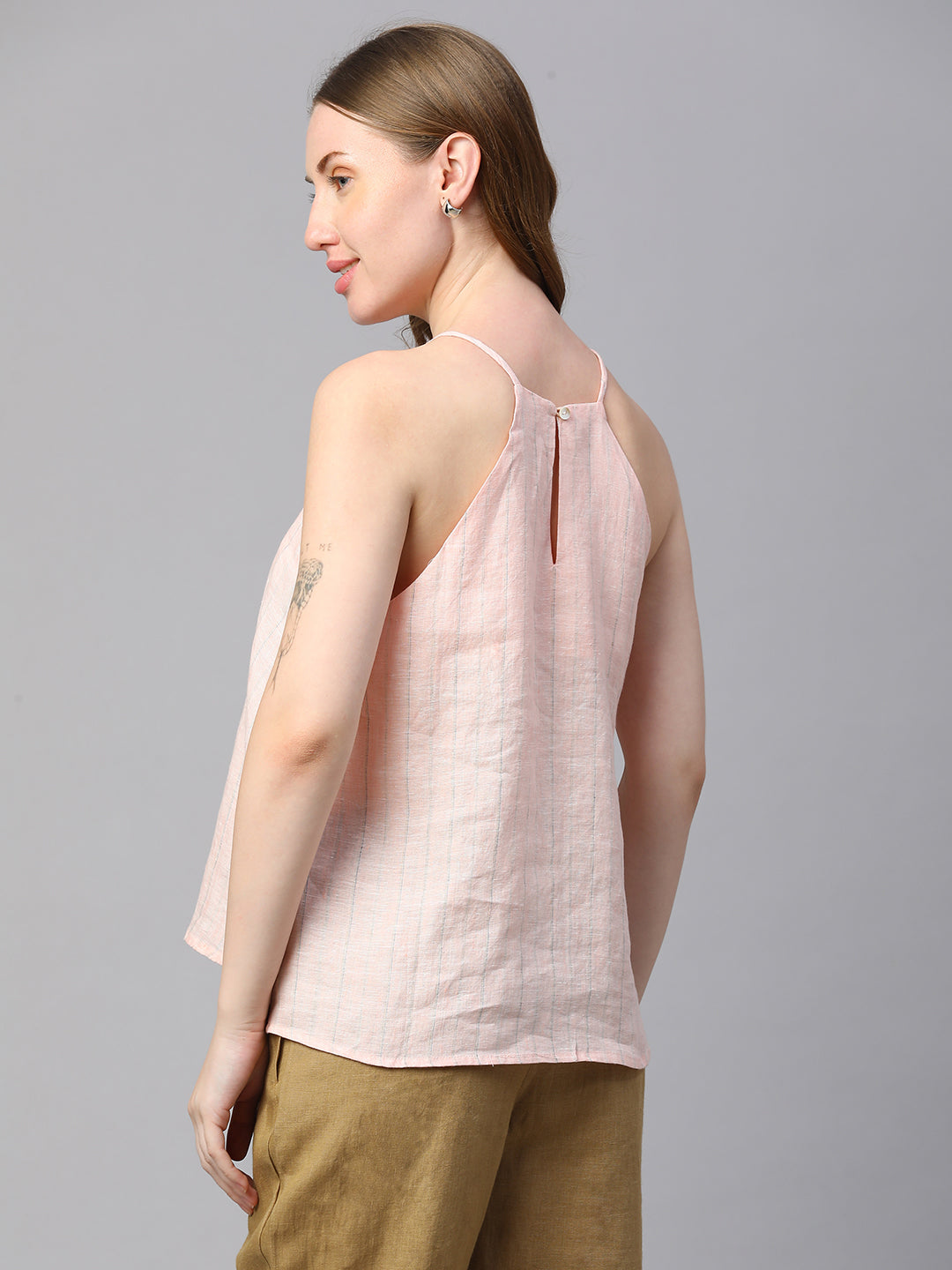 Women's Rose 100% Linen Regular Fit Blouse