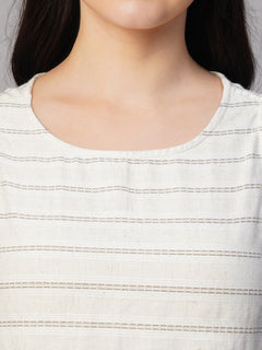 Women's Cotton Linen Regular Fit Blouse Olive