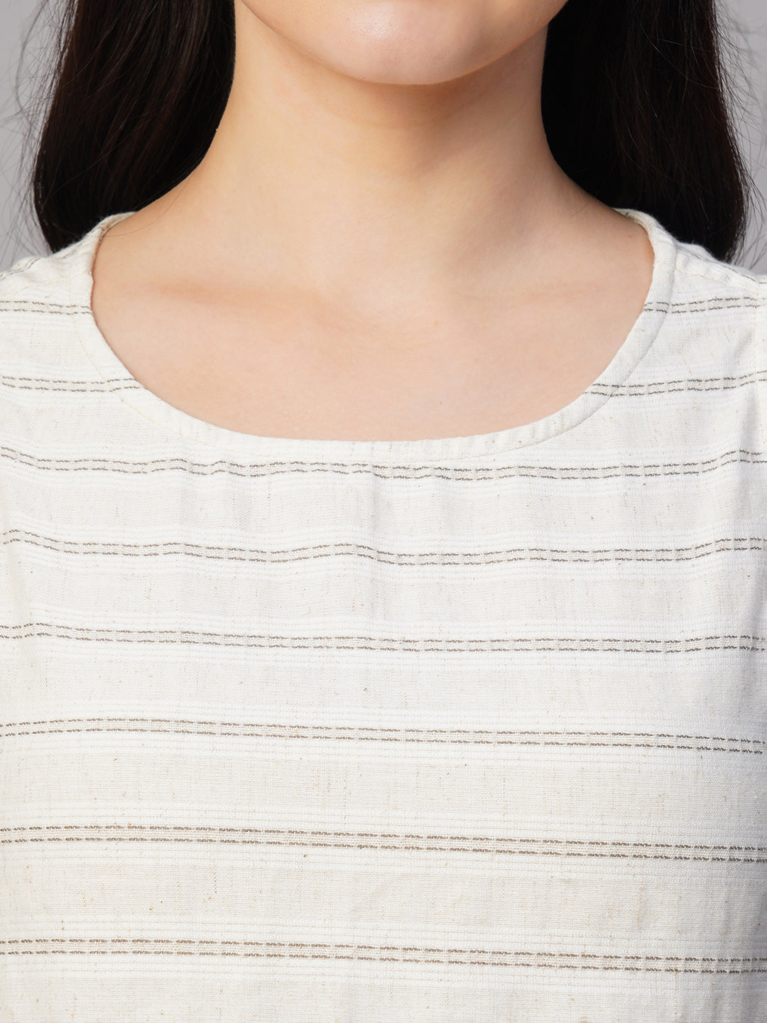 Women's Olive Cotton Linen Regular Fit Blouse