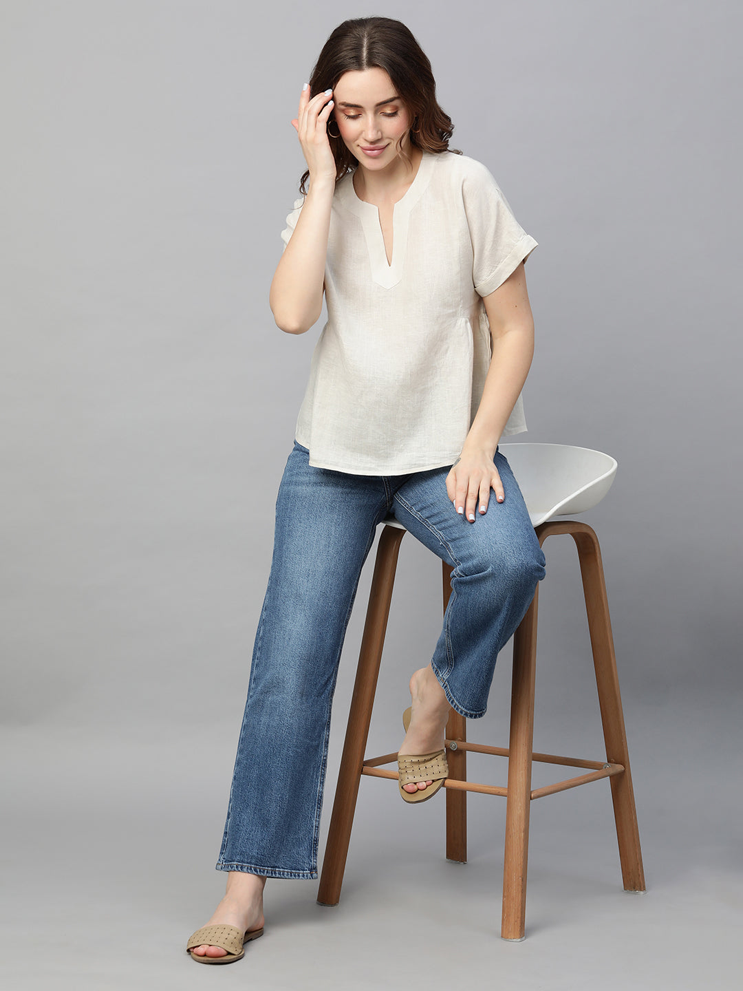 020652○ argue LINEN COTTON DENIM SHIRT（ALL ITEMS