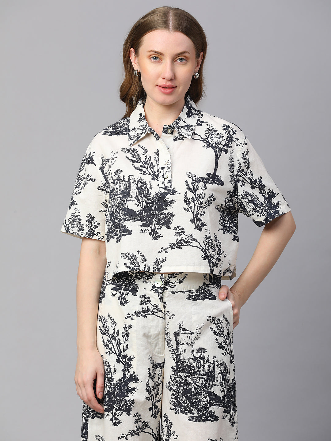 Buy Women's Cotton Linen Casual Wear Boxy Fit Blouse|Cottonworld