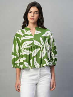 Women's Viscose Regular Fit Blouse Green