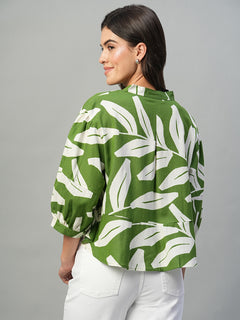 Women's Viscose Regular Fit Blouse Green