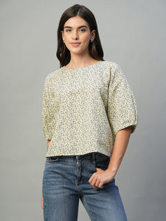 Women's Natural Linen Cotton Regular Fit Blouse