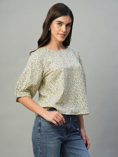 Women's Natural Linen Cotton Regular Fit Blouse