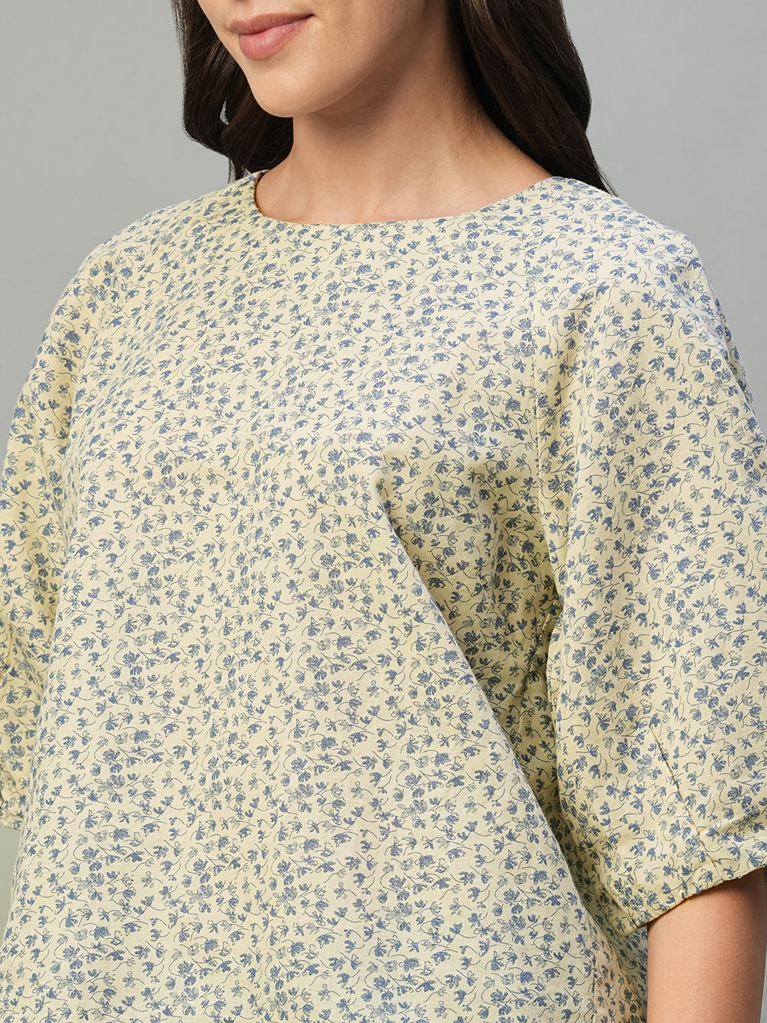 Women's Natural Linen Cotton Regular Fit Blouse