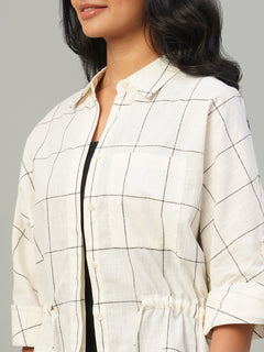 Women’s Cotton Regular Fit Blouse Natural Black