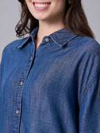 Women's Denim 100% Tencel Boxy Fit Blouse