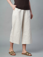 Women's Natural Cotton Lycra Regular Fit Culotte