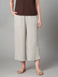 Women’s Linen Viscose Regular Fit Culotte Sand