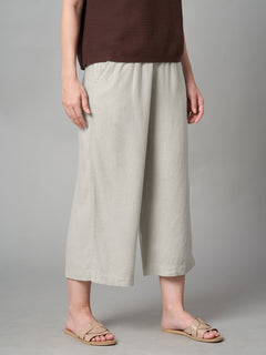 Women’s Linen Viscose Regular Fit Culotte Sand