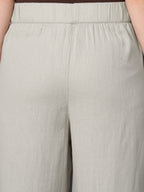 Women's Sand Linen Viscose Regular Fit Culotte