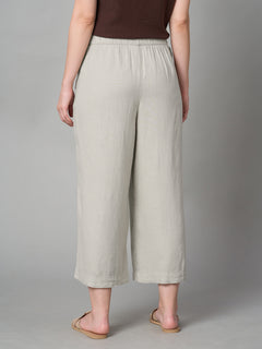 Women’s Linen Viscose Regular Fit Culotte Sand
