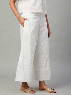 Women's 100% Cotton Cropped Culottes White