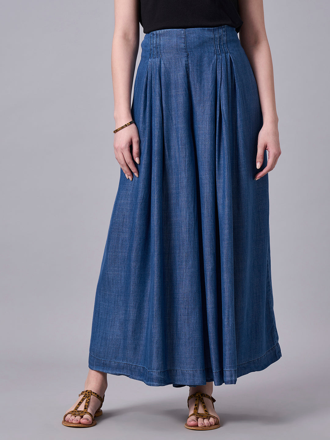 Women's Denim 100% Tencel Regular Fit Culotte
