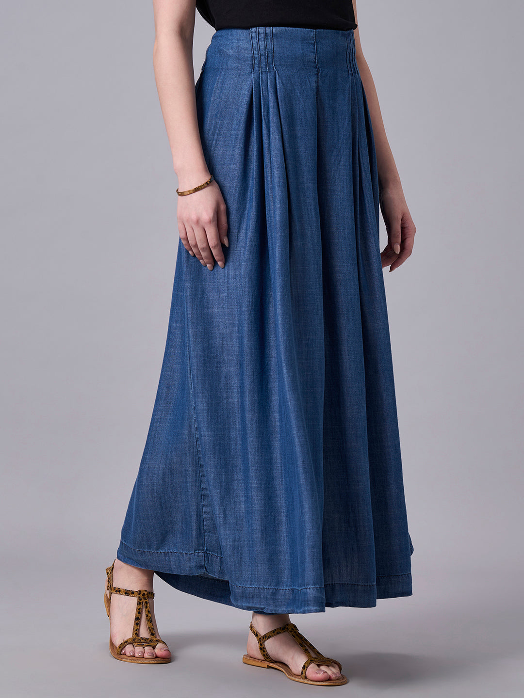 Women's Denim 100% Tencel Regular Fit Culotte