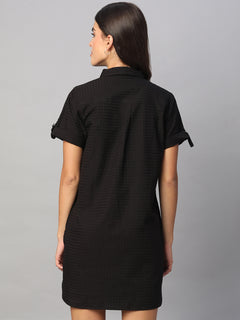 Women’s Cotton Regular Fit Dress Black