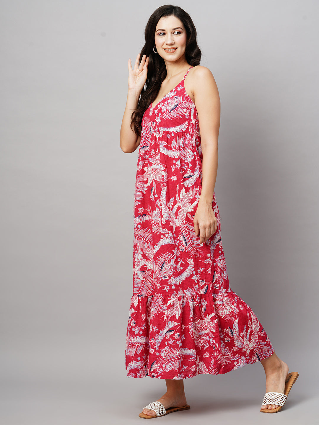 Women's Flax Pink Regular Fit Dress