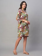Women's Multi 100% Cotton Regular Fit Dress
