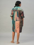 Women's Multi 100% Cotton Boxy Fit Dress