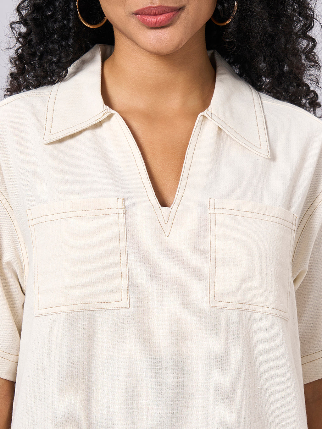 Women's Natural 100% Cotton Regular Fit Dress