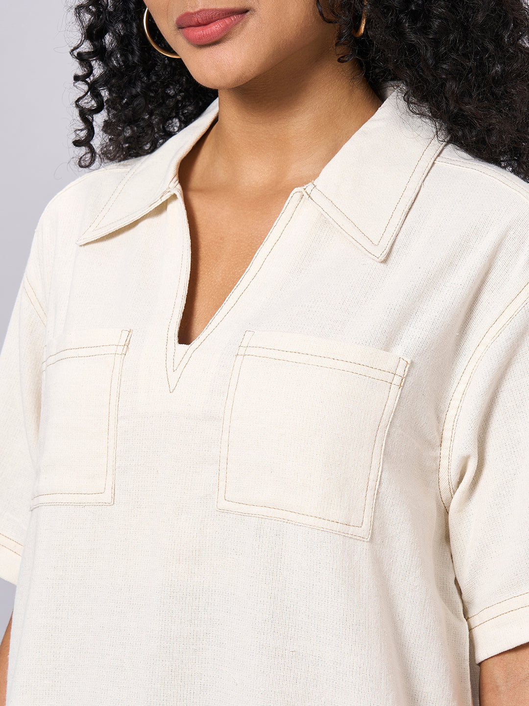 Women's Natural 100% Cotton Regular Fit Dress