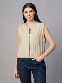 Women's 100% Cotton Boxy Fit Jacket Corduroy Offwhite